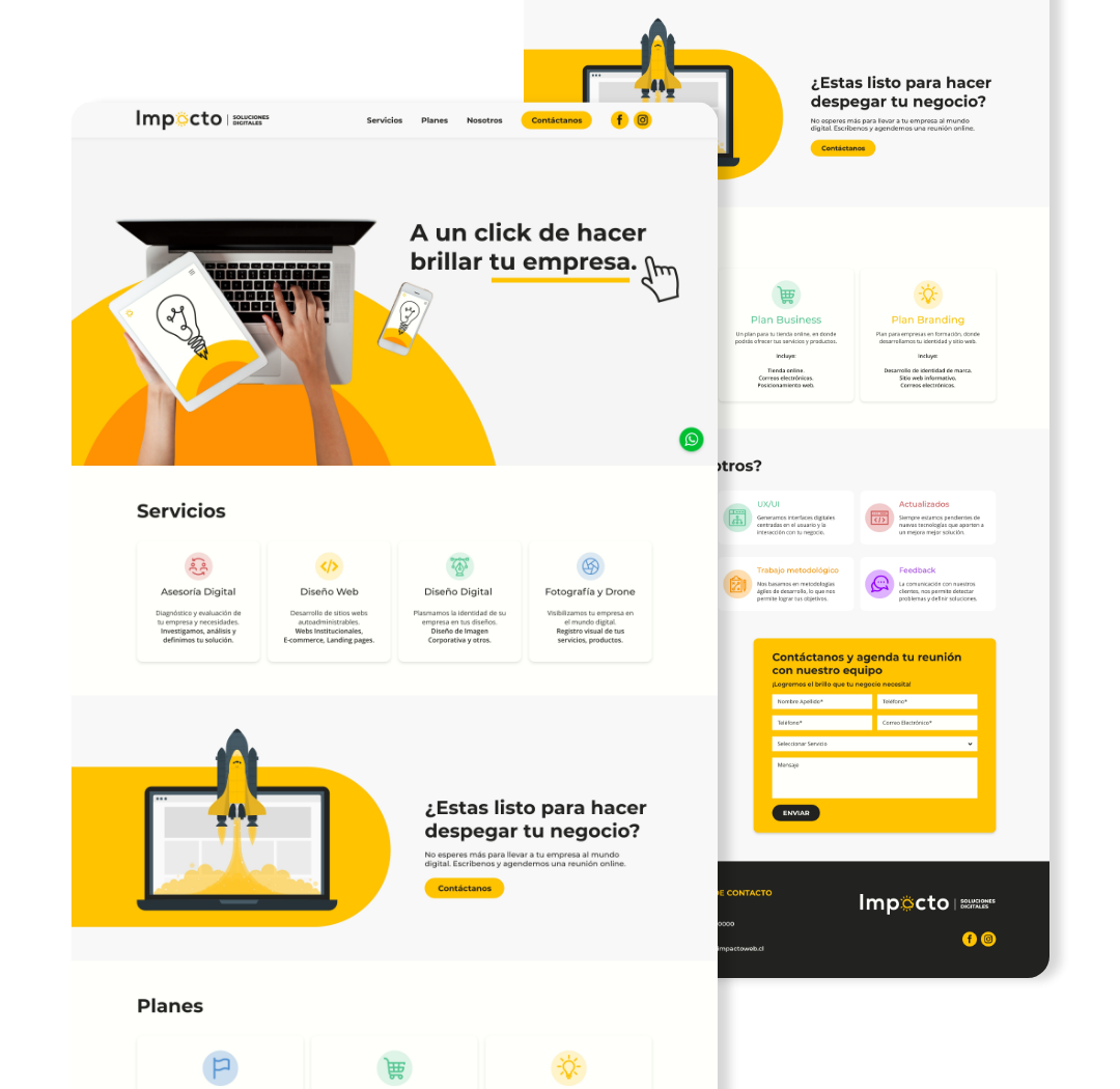 Impacto, soluciones digitales — captura del proyecto